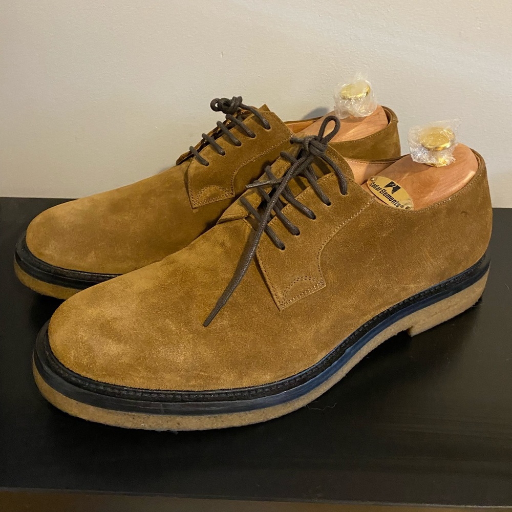 Tan/beige suede Dries Van Noten Derbies